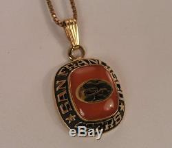 Vintage 10kt Gold San Fransisco 49ers FOOTBALL sport Pendant Necklace 6.2g