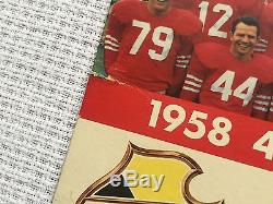 Vintage 1958 Falstaff Beer San Francisco 49ers Cardboard Schedule Poster NFL