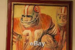 Vintage 1960's Dave Boss NFL Football San Francisco 49ers Similart Painting