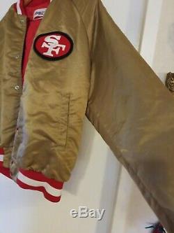 Vintage 1980's San Francisco 49ers Chalk Line NFL Football Nylon Satin Jacket Lg
