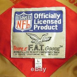 Vintage 80s 49ers Sideline Coat Parka L San Francisco NFL Football Down Puffy