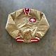 Vintage 80s Chalk-Line NFL San Francisco 49ers Forty Niners Satin Bomber Jacket