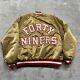 Vintage 80s Chalk-Line NFL San Francisco 49ers Forty Niners Satin Bomber Jacket