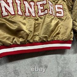 Vintage 80s Chalk-Line NFL San Francisco 49ers Forty Niners Satin Bomber Jacket