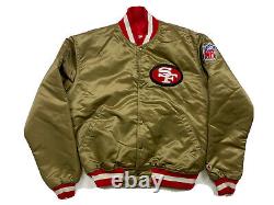 Vintage 80s NFL San Francisco 49ers Jacket Size XL Satin Starter Pro Line Gold