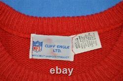Vintage 80s SAN FRANCISCO 49ERS CLIFF ENGLE NFL FOOTBALL RED PULLOVER SWEATER L