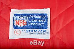Vintage 80s STARTER Jacket Men's L in Gold Satin NFL San Francisco'49ers EUC