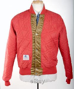 Vintage 80s STARTER Jacket Men's L in Gold Satin NFL San Francisco'49ers EUC