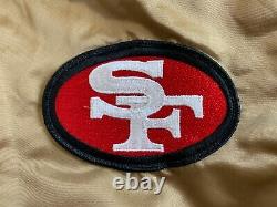Vintage 80s San Francisco 49ers Satin Jacket by Starter Size XL Gold Niners NWOT