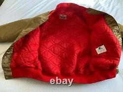 Vintage 80s San Francisco 49ers Satin Jacket by Starter Size XL Gold Niners NWOT