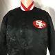 Vintage 80s Starter San Francisco 49ers Satin Jacket M Black NFL Pro Line Sewn