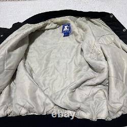 Vintage 90 Starter San Francisco 49ers NFL Bomber Jacket Mens L Large USA Black