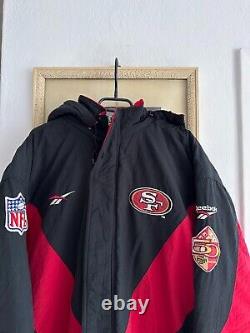 Vintage 90's San Francisco 49ers NFL Jacket Bomber Reebok Mens Rare Size L