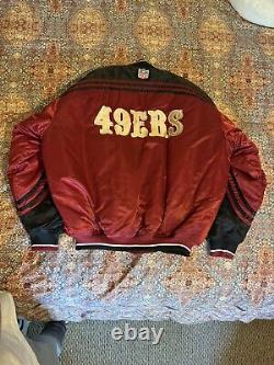 Vintage 90's Starter NFL Pro Line San Francisco 49ers Bomber Jacket (Size Large)