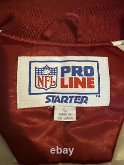 Vintage 90's Starter NFL Pro Line San Francisco 49ers Bomber Jacket (Size Large)