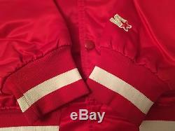 Vintage 90's Starter Pro Line NFL San Francisco 49ers Red Satin Jacket L SF