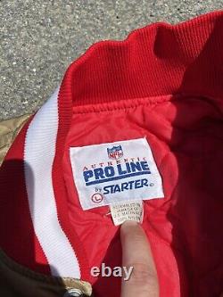 Vintage 90s NFL Starter Pro Line San Francisco 49ers Satin Jacket Size Large