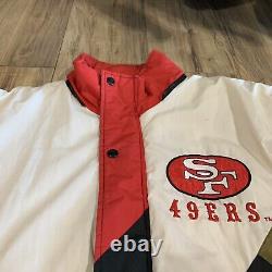 Vintage 90s Pro Player San Francisco 49ers Puffer Jacket Size Men's Large