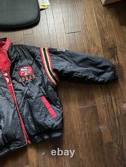 Vintage 90s Pro San Francisco 49ers NFL Reversible Jacket XL Excellent Condition
