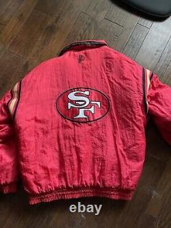 Vintage 90s Pro San Francisco 49ers NFL Reversible Jacket XL Excellent Condition