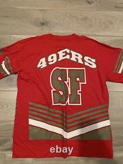 Vintage 90s Salem San Francisco 49ers All Over Double Sided Shirt XL