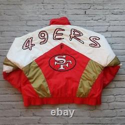 Vintage 90s San Francisco 49ers Big Logo Parka Jacket by Pro Player XXL
