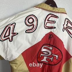 Vintage 90s San Francisco 49ers Full Zip EmbroideredJacket By Pro Player Size XL
