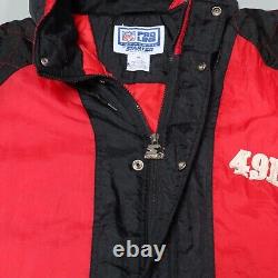 Vintage 90s San Francisco 49ers Hooded Parka Jacket Size XL Starter Pro Line