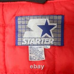 Vintage 90s San Francisco 49ers Hooded Parka Jacket Starter Size L Black