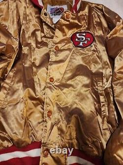 Vintage 90s San Francisco 49ers Living Legends Bomber Varsity Satin Jacket XL