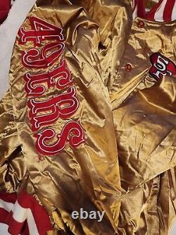 Vintage 90s San Francisco 49ers Living Legends Bomber Varsity Satin Jacket XL