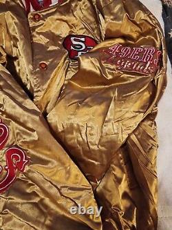 Vintage 90s San Francisco 49ers Living Legends Bomber Varsity Satin Jacket XL