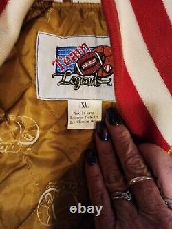 Vintage 90s San Francisco 49ers Living Legends Bomber Varsity Satin Jacket XL