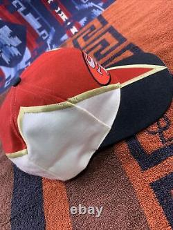 Vintage 90s San Francisco 49ers Logo Drew Pearson Bolt Snapback Hat Cap NFL