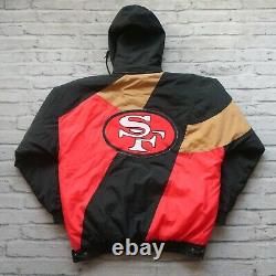 Vintage 90s San Francisco 49ers Parka Jacket by Apex One M White Niners