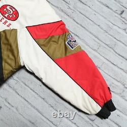 Vintage 90s San Francisco 49ers Parka Jacket by Pro Player Size M Insulated