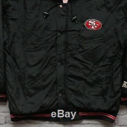 Vintage 90s San Francisco 49ers Parka Jacket by Starer Size L Big Logo