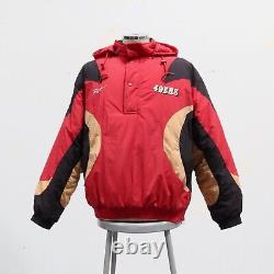 Vintage 90s San Francisco 49ers Parka Pullover Jacket Size L Pro Line Niners