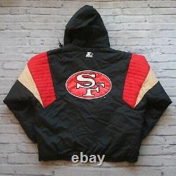 Vintage 90s San Francisco 49ers Pullover Parka Jacket by Starter Size XL 1020