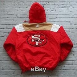 Vintage 90s San Francisco 49ers Pullover Parka Jacket by Starter Size XL