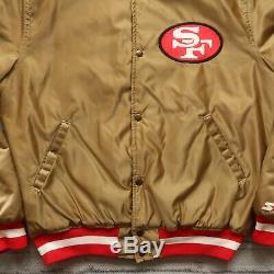 Vintage 90s San Francisco 49ers Satin Jacket by Starter Size L Niners 9ers