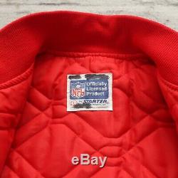 Vintage 90s San Francisco 49ers Satin Jacket by Starter Size L Niners 9ers