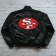 Vintage 90s San Francisco 49ers Satin Jacket by Starter Size XL Black