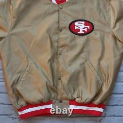 Vintage 90s San Francisco 49ers Satin Jacket by Starter Size XXL Gold Niners