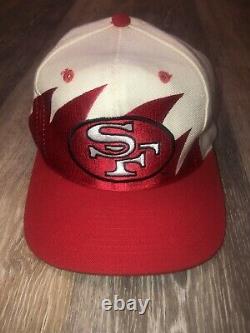 Vintage 90s San Francisco 49ers Sharktooth Snapback Hat Logo Athletics