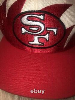 Vintage 90s San Francisco 49ers Sharktooth Snapback Hat Logo Athletics
