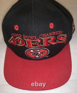 Vintage 90s San Francisco 49ers Superbowl Snapback Hat Super Bowl XVI One Size