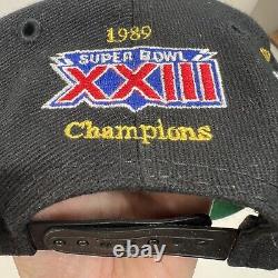 Vintage 90s San Francisco 49ers Wool Superbowl Snapback Hat Annco Cap