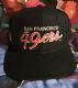 Vintage 90s Sports Specialties San Francisco 49ers Black Script Snapback Hat Cap
