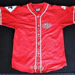 Vintage 90s Starter San Francisco 49ers Baseball Jersey NFL Football Size Large